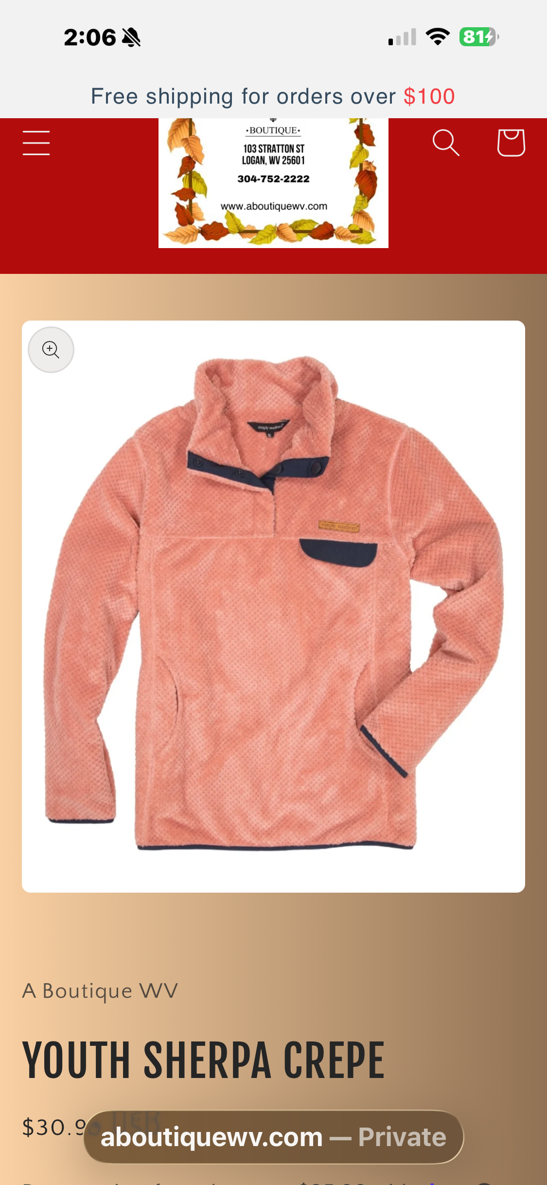 YOUTH SHERPA CREPE