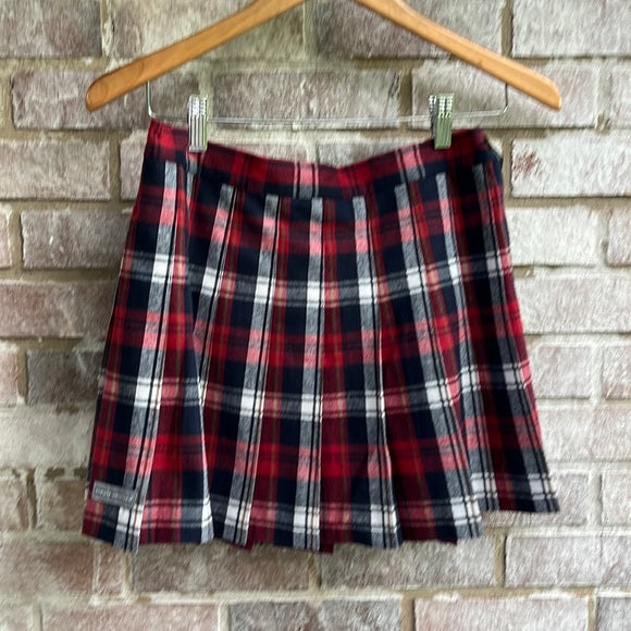 Simply Southern Red Plaid Pleated Skirt