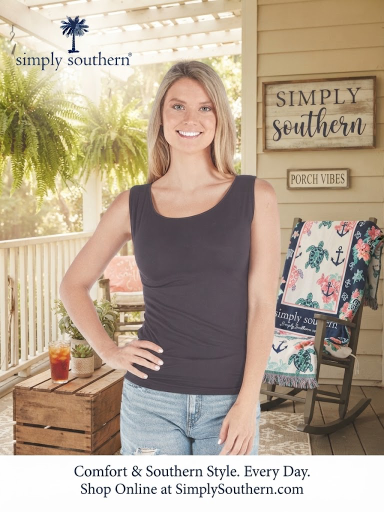 SIMPLY SOUTHERN DBLYR TANK BLACK