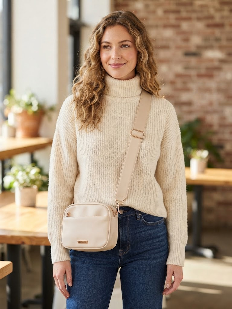 Simply Southern Leather IBZA Crossbody Ivory
