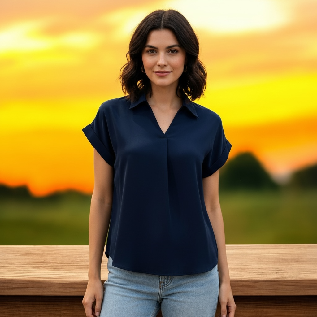 NAVY BLOUSE