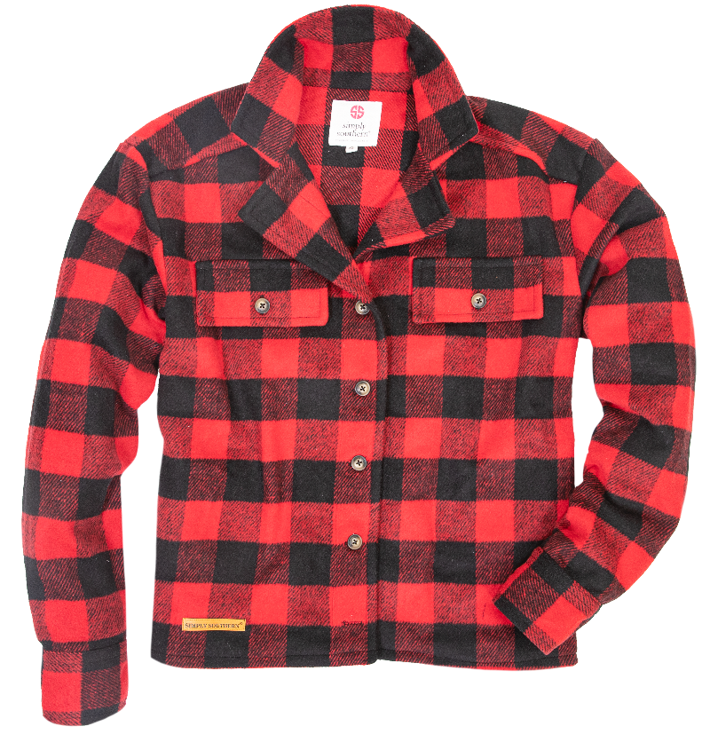 SIMPLY SOUTHERN JACKET SHACKET-BUFFALO PLAID