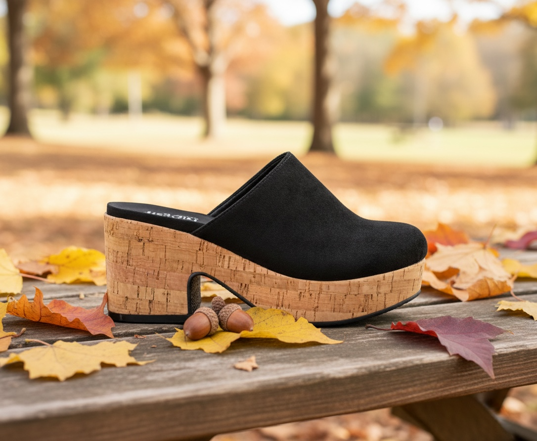 Corkys Watch Your Back Black Faux Suede