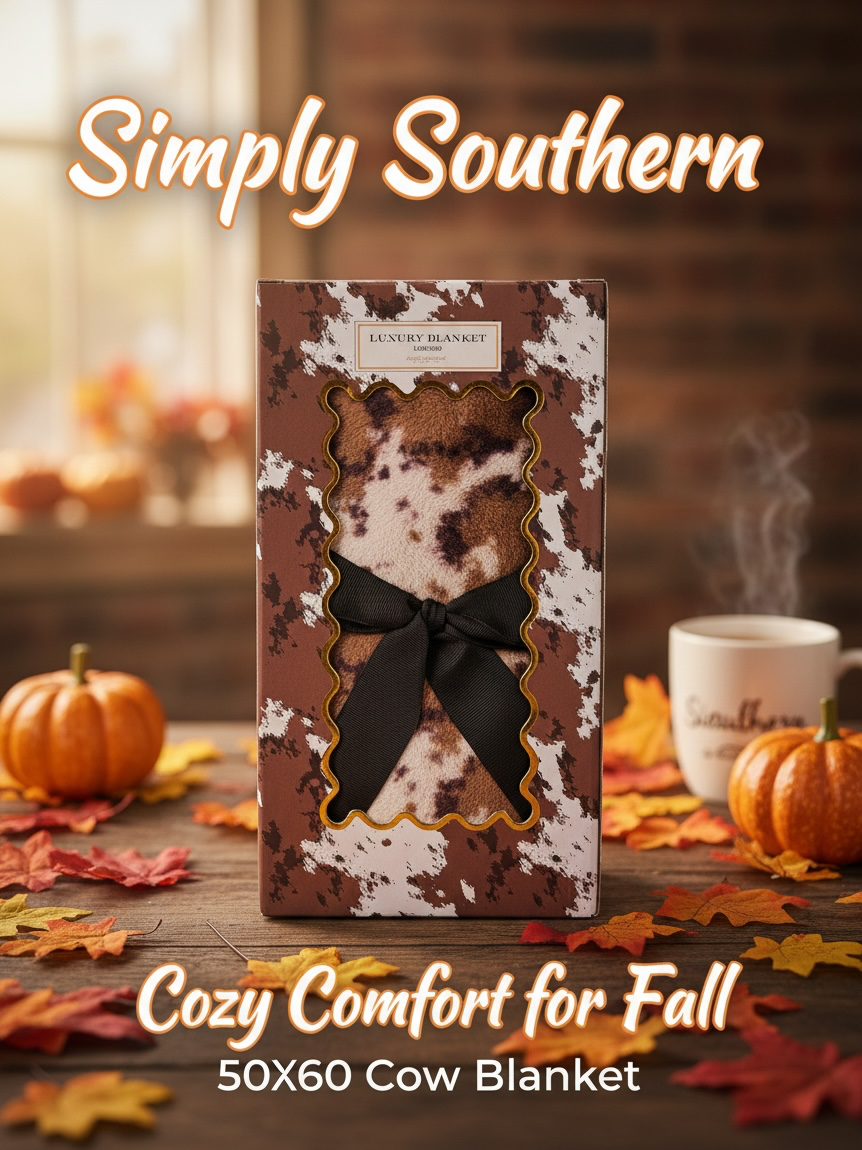 Simply Southern 50X60 Cow Blanket