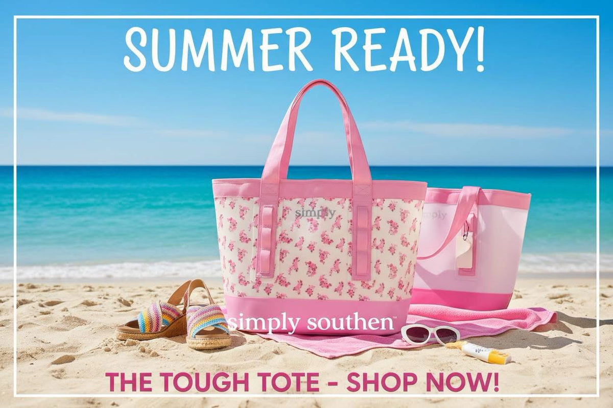 Simply Southern Tough Tote Pink Floral