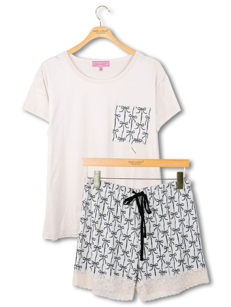 SS PJ Set Black Bow