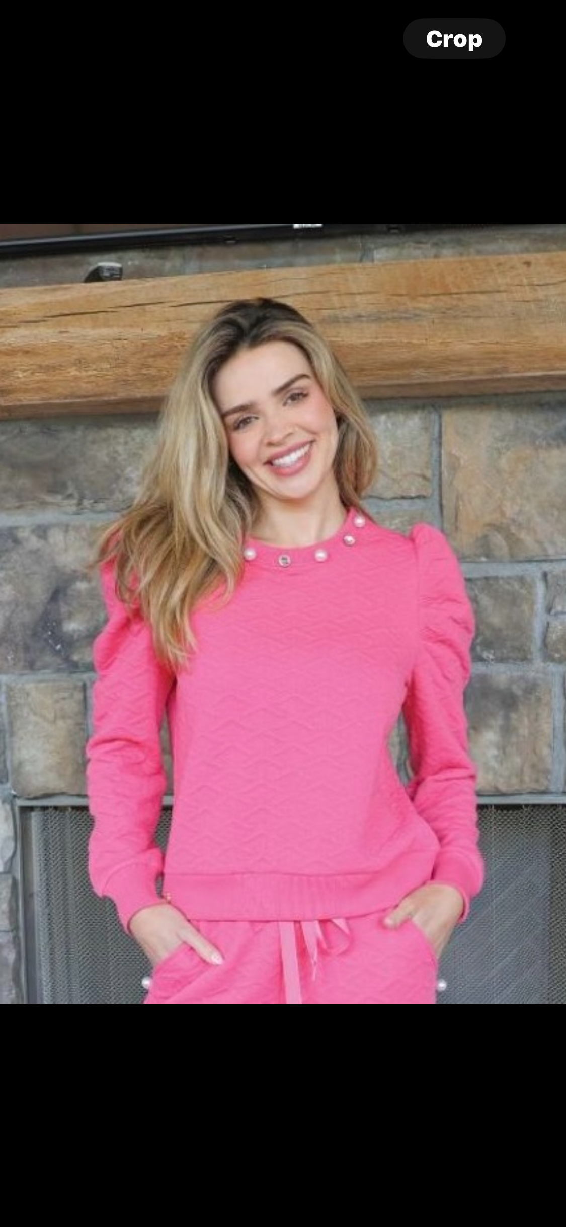 SIMPLY SOUTHERN QUILTED PINK PUFF TOP