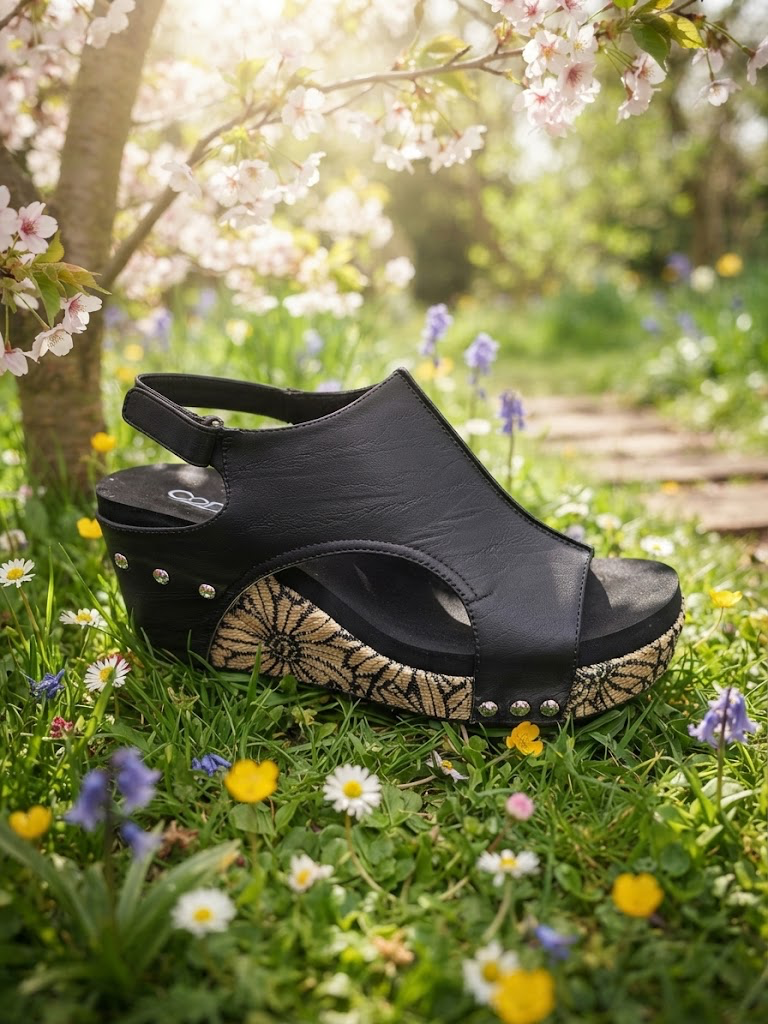 Corkys Carley Black Floral Wrap