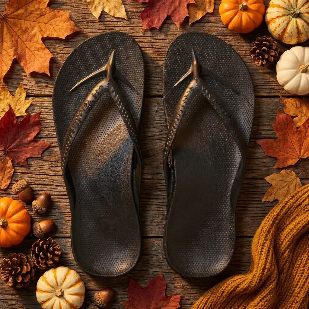 Archies Flip Flops Black