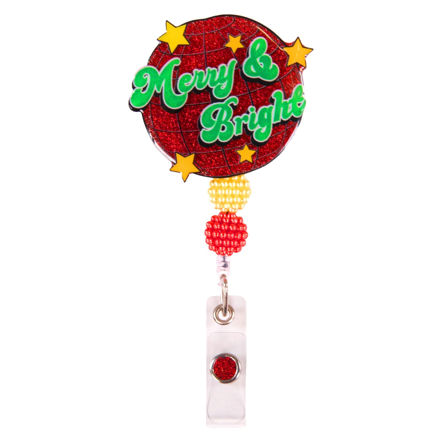BADGE REEL MERRY & BRIGHT