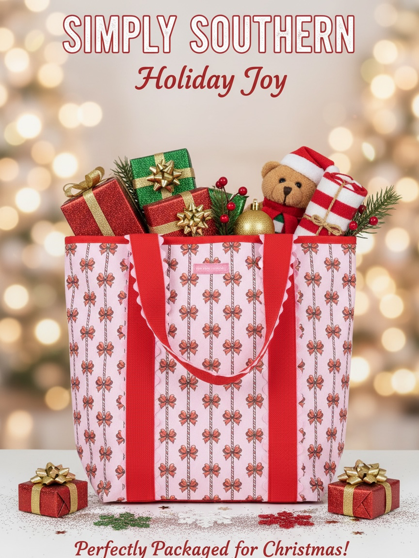 Simply Southern Christmas Tote Bows