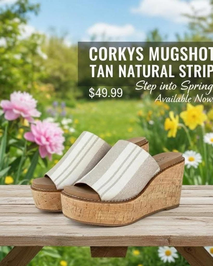 Corkys Mugshot Tan Natural Stripe