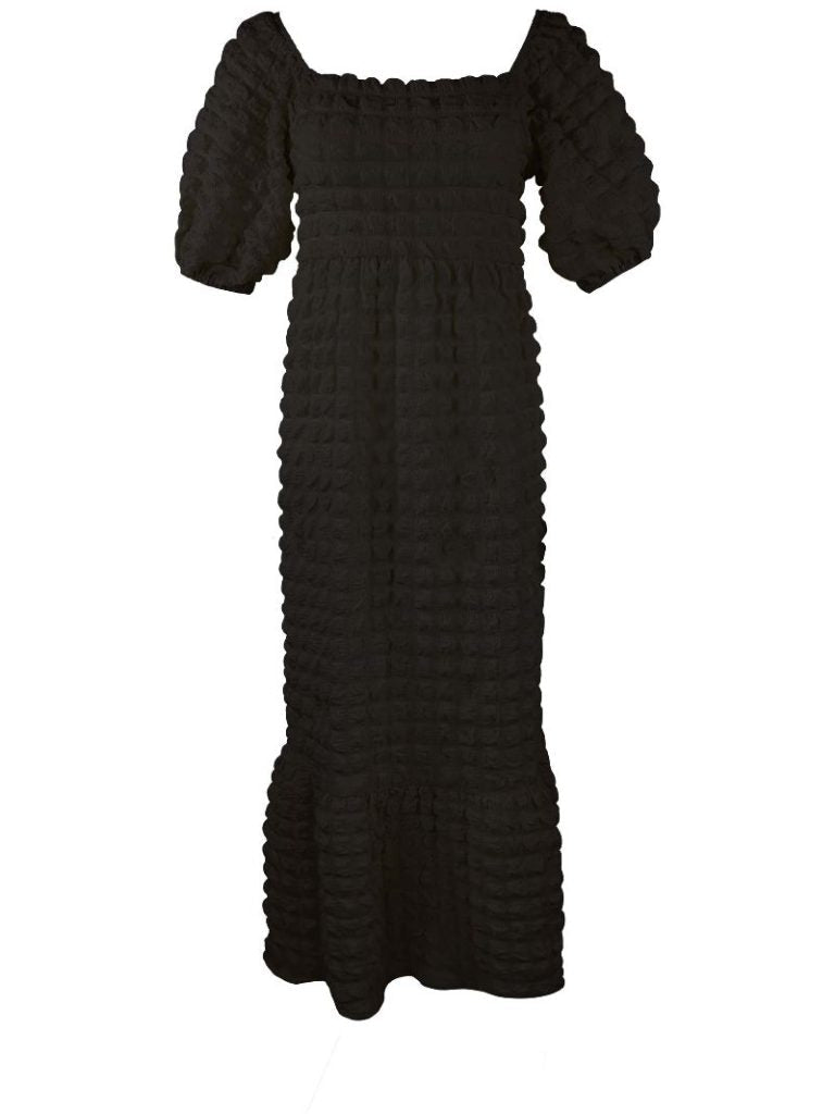 SIMPLY SOUTHERN BUBBLE DRESS BLACK
