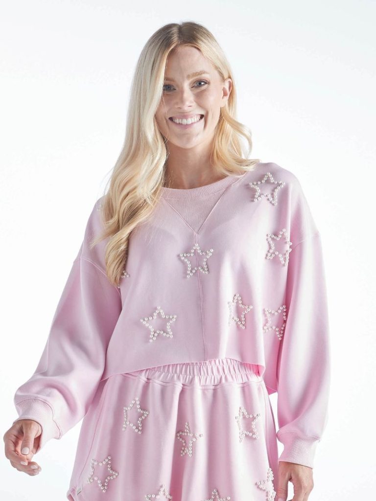 SIMPLY SOUTHERN CROP PULLOVER PIPER PINK