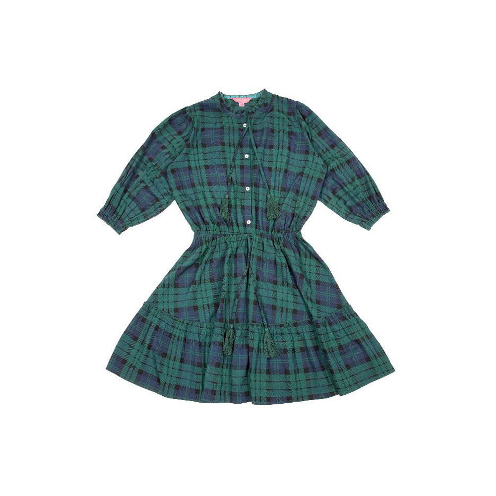 HOLIDAY DRESS GREEN PLAID