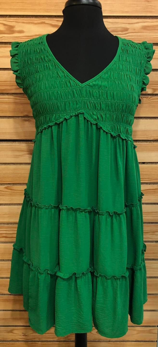 PEASANT DRESS GREEN