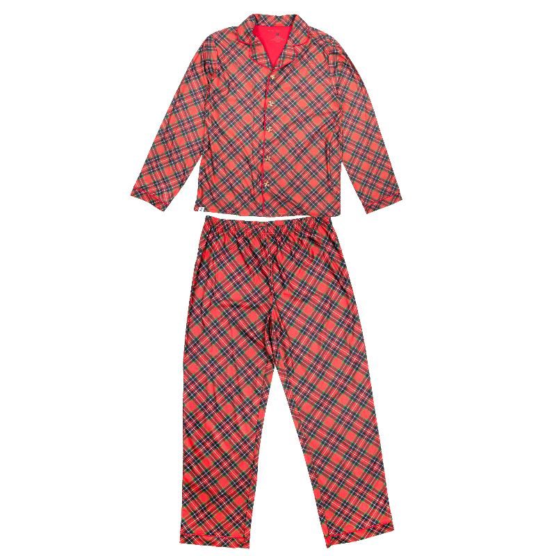 YOUTH PJ BUTTON DOWN PLAID
