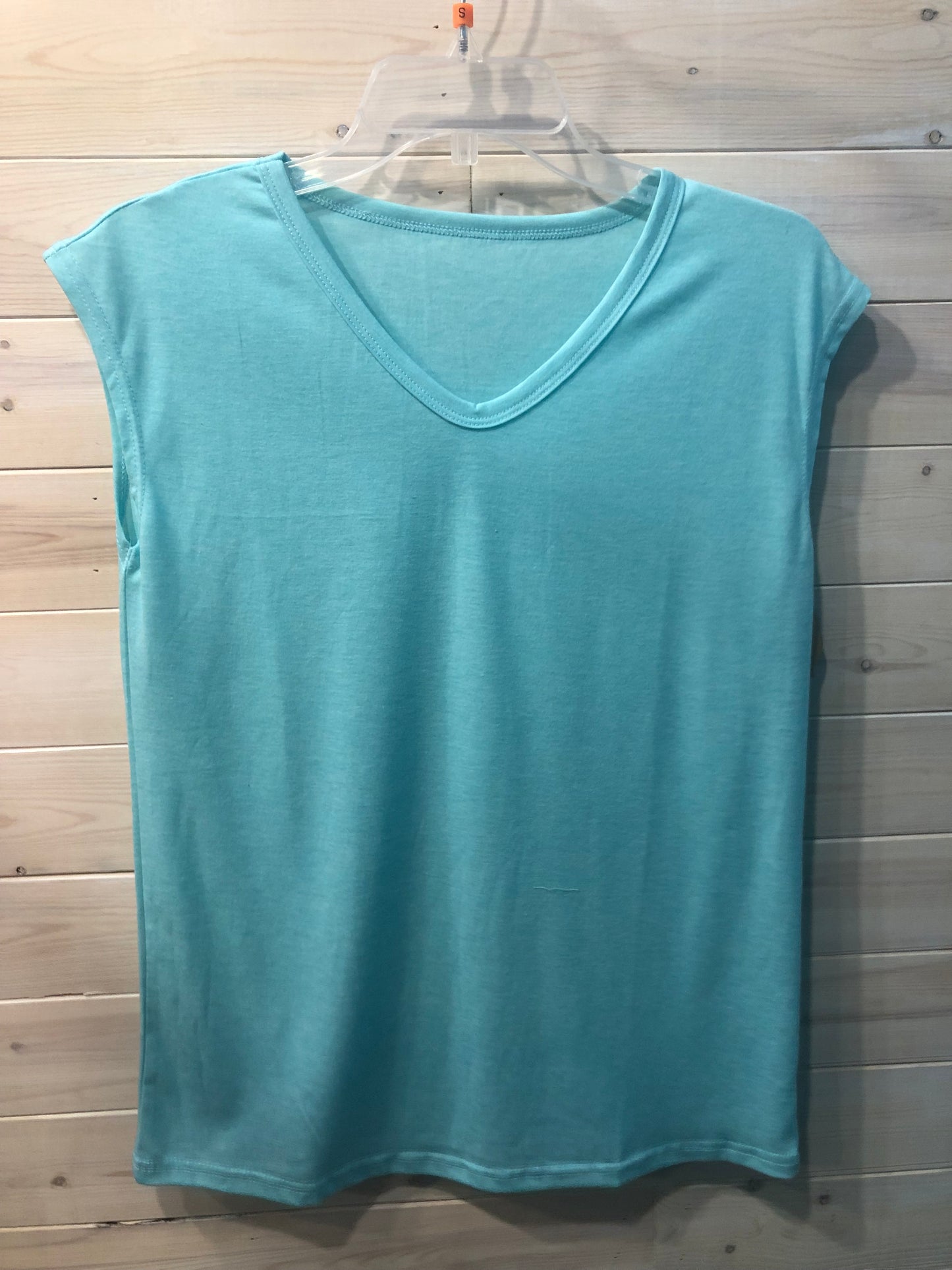 COTTON VNECK BLUE