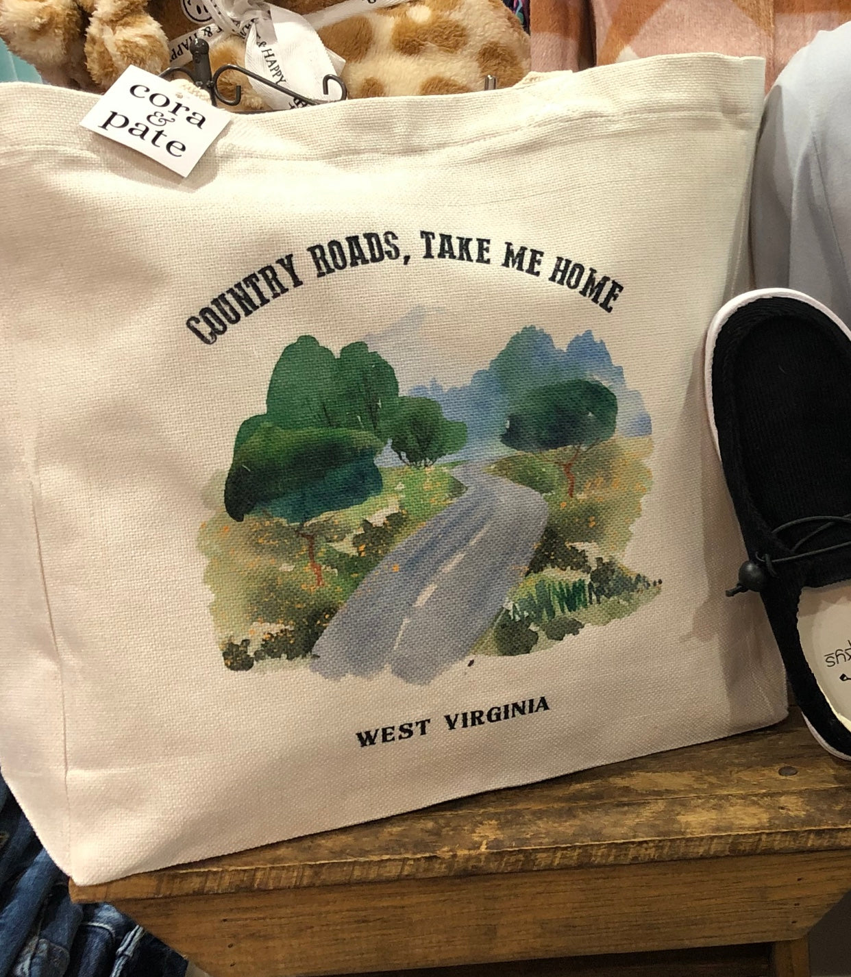 TAKE ME HOME COUNTRY ROADS WEST VIRGINIA TOTE