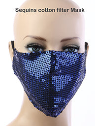 Navy Sparkle Face Mask