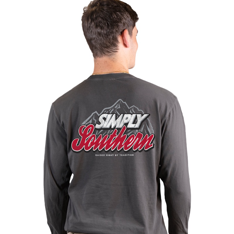 MOUNTAIN LOGO MENS LONG SLEEVE TEE