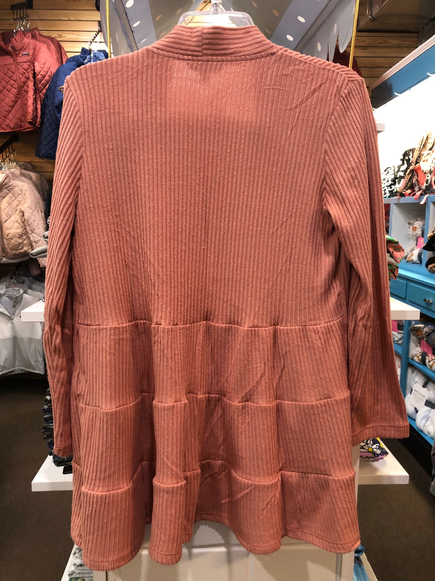 SIMPLY SOUTHERN GATHERED CARDIGAN SUNSET