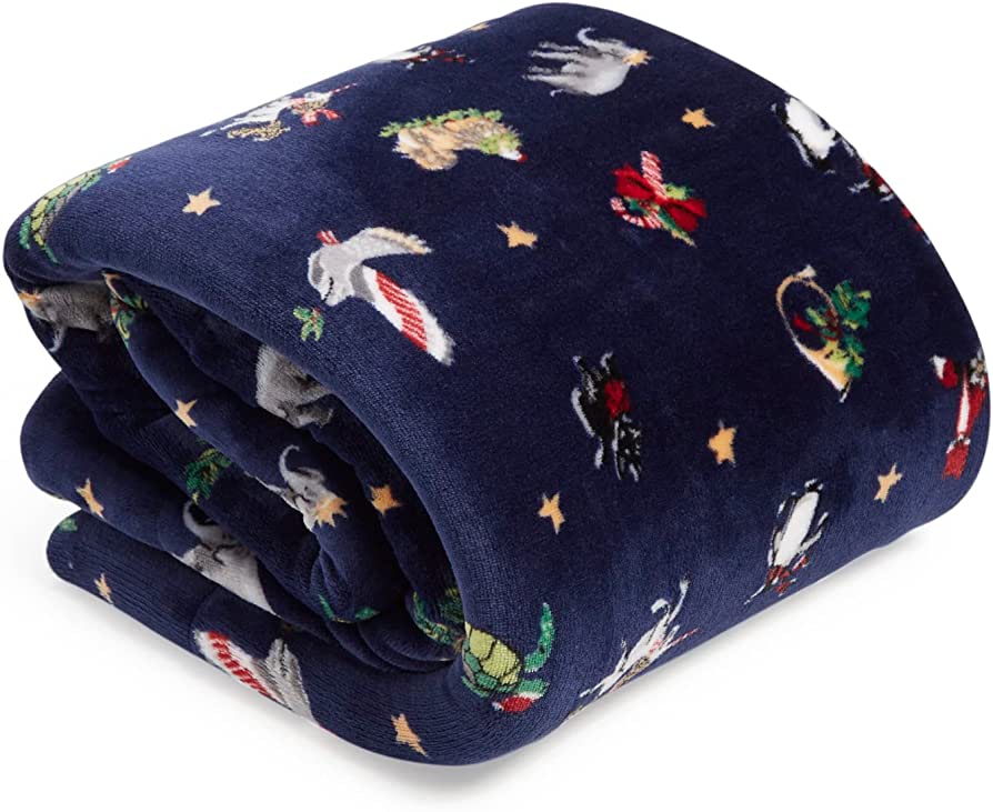 VERA BRADLEY BLANKET SNOW GLOBE MOTIFS