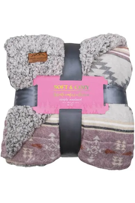 SIMPLY SOFT 50X60 BLANKET AZTEC