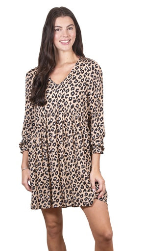 BABYDOLL DRESS LEOPARD