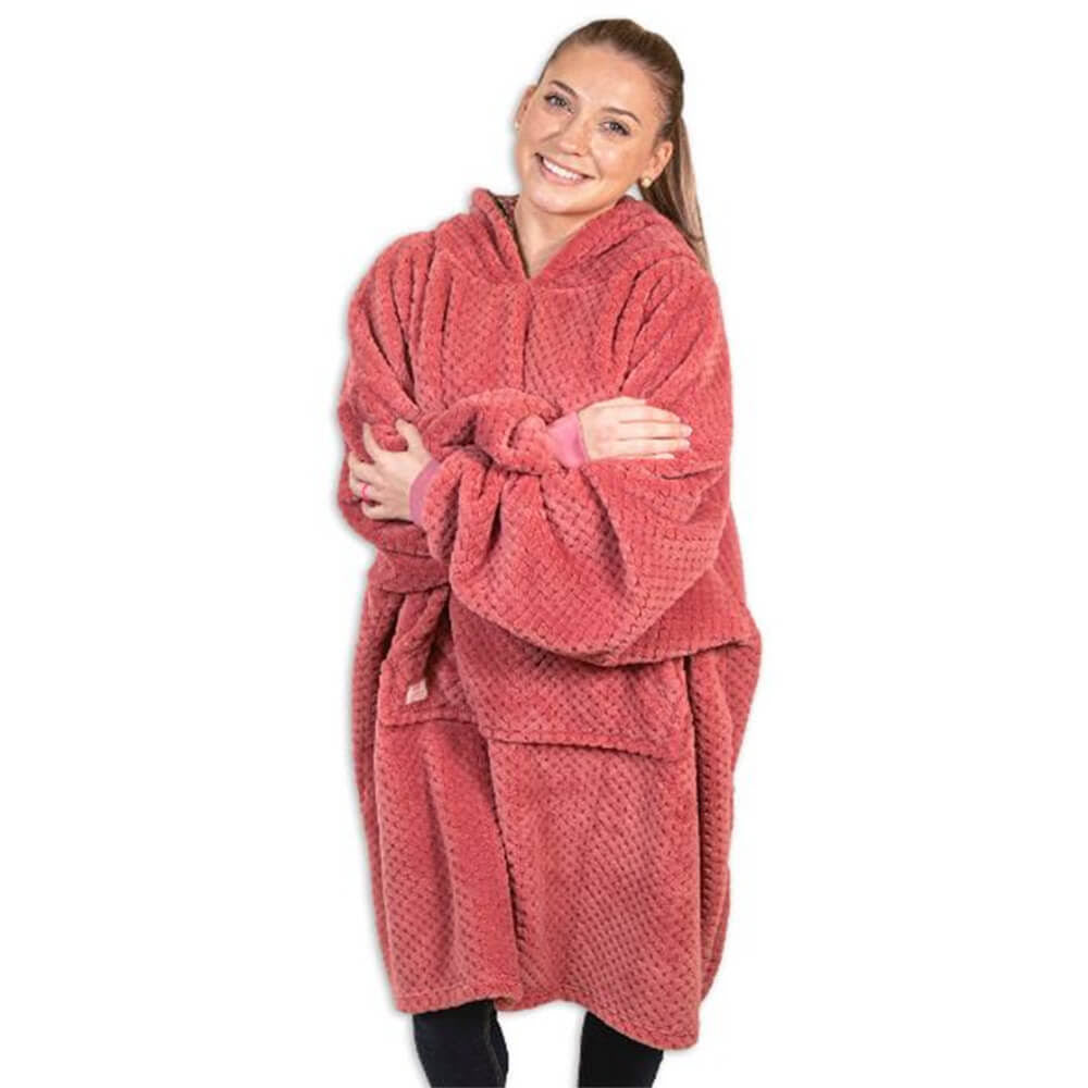 O/S SIMPLY SOUTHERN HOODIE PONCHO-MAROON