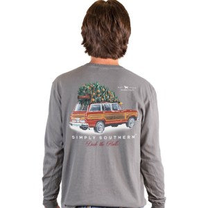 CHRISTMAS-XMAS TREE MENS LONG SLEEVE TEE