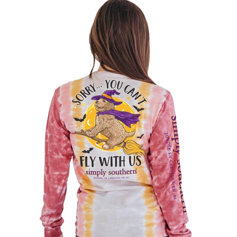 HALLOWEEN-SORRY YOU CANT FLY WITH US LONG SLEEVE TEE