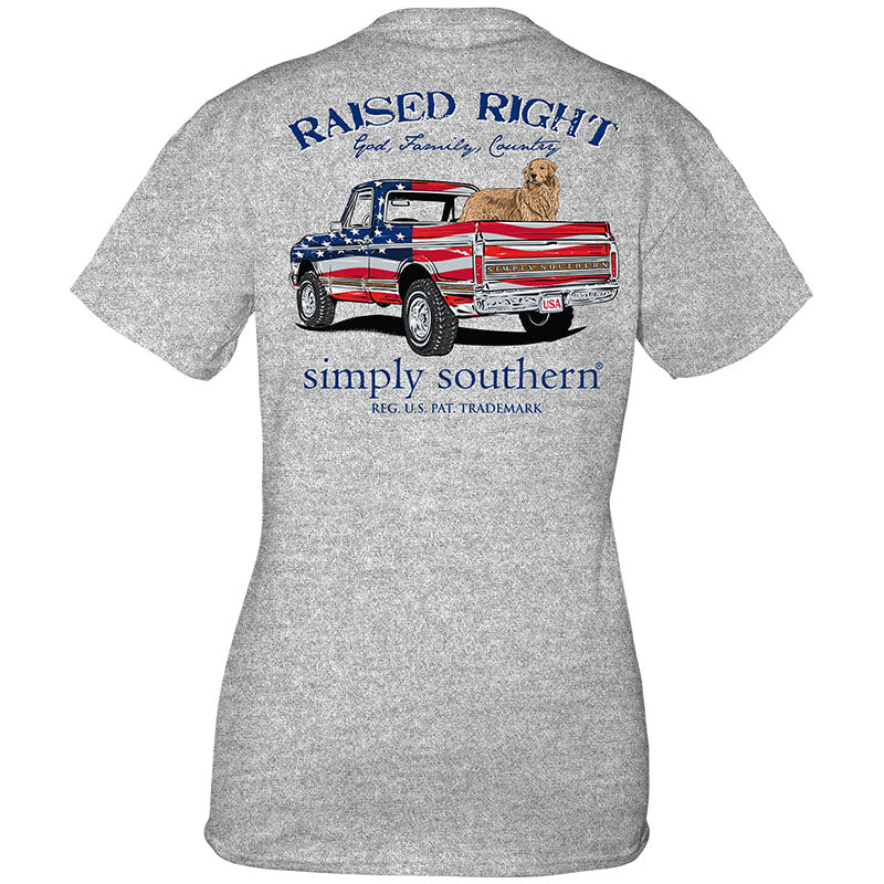 MENS RAISED RIGHT FLAG