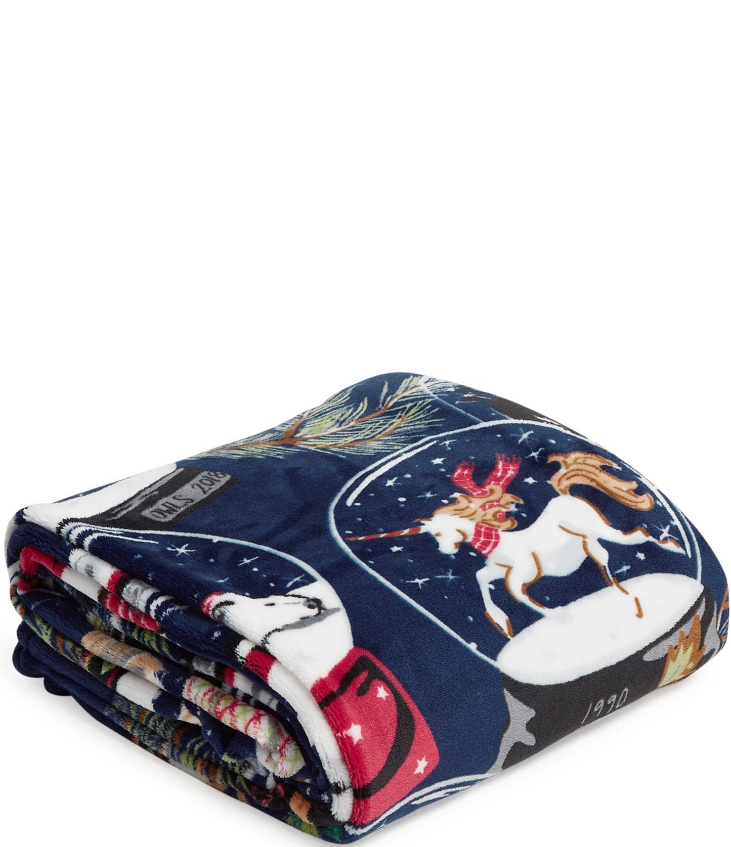 VERA BRADLEY FLEECE BLANKET SNOW GLOBES