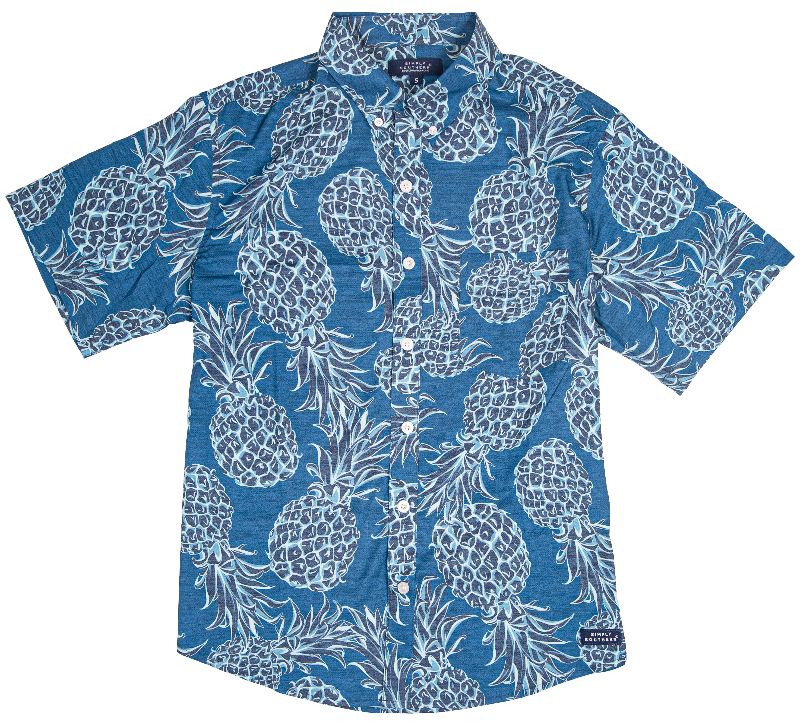 SIMPLY SOUTHERN MENS BUTTON SHIRT-PINE