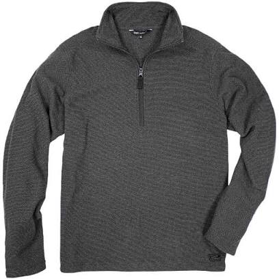 MENS QUARTER ZIP PULLOVER-BLACK