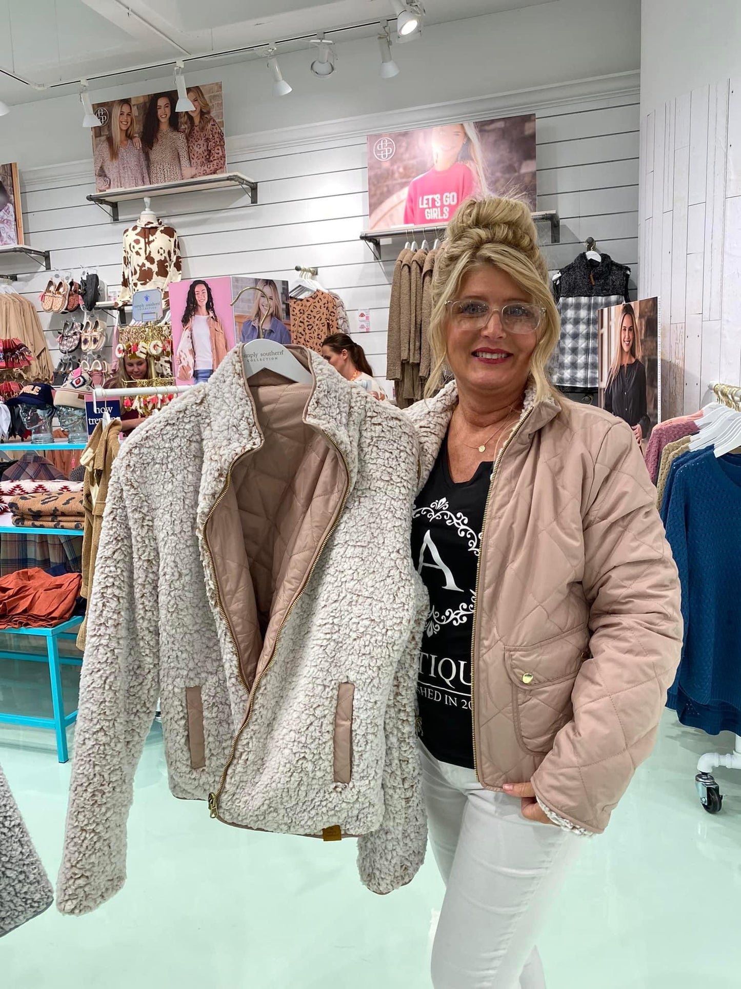 SIMPLY SOUTHERN REVERSIBLE JACKET CAMEL