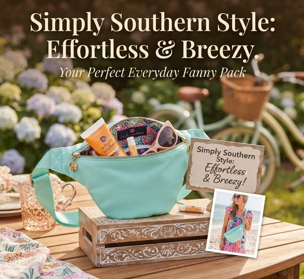 SIMPLY SOUTHERN FANNY PACK SEAFOAM