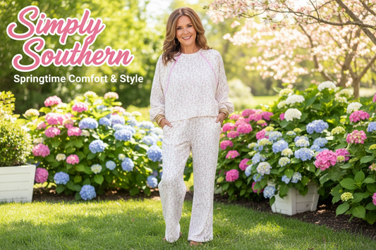 Simply Southern Blush Flower Pants