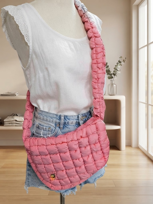 Simply Southern Puffy Crossbody Pink