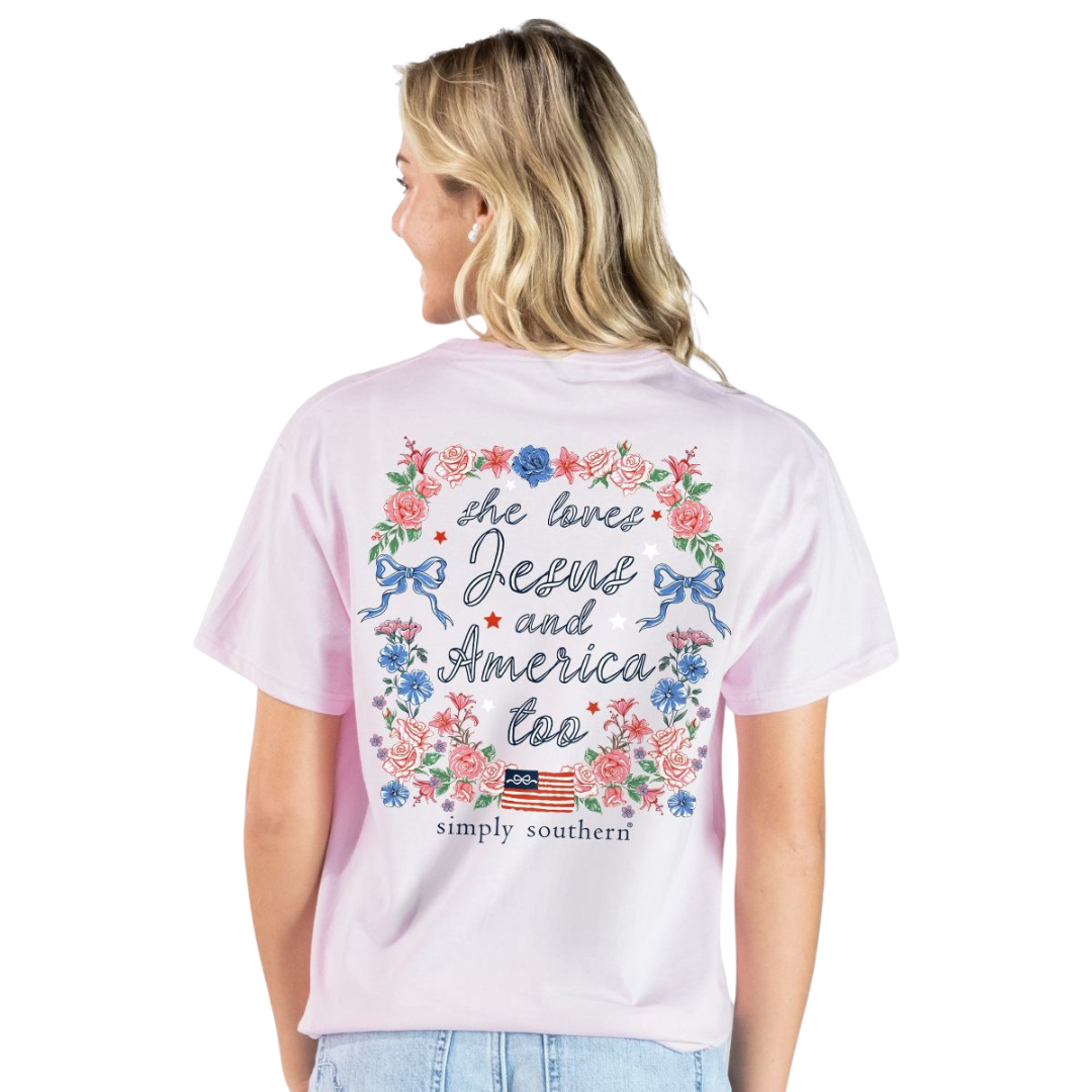 Simply Southern She loves Jesus and America too