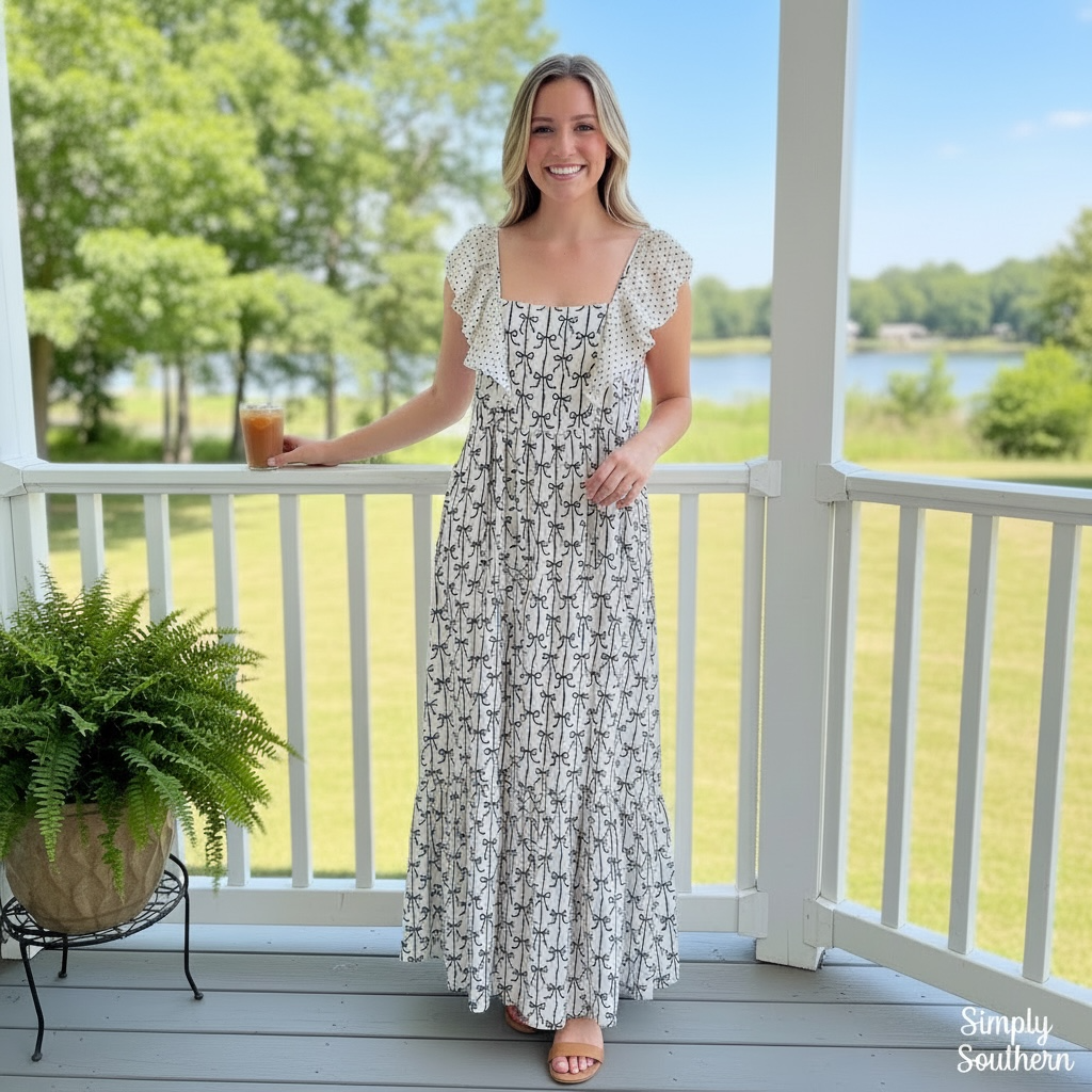 Simply Southern Black Bow Dress