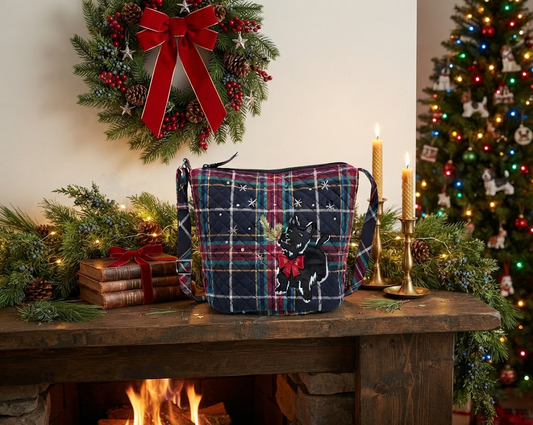 VERA BRADLEY BUCKET CROSSBODY SCOTTIE DOG