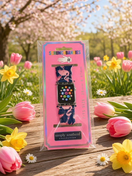 Simply Southern Scrunch Watch Bands  for Apple Watch – Anchor, Camo & Flamingo