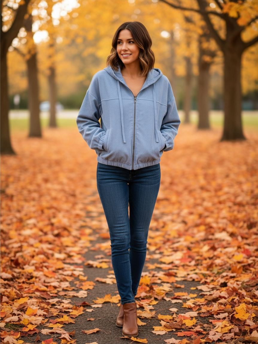 Blu Pepper Corduroy Jacket Blue