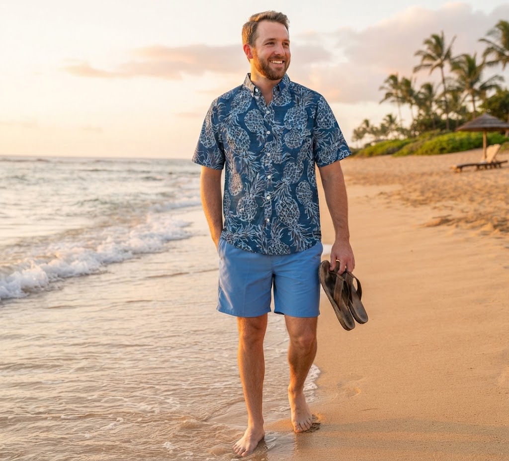 SIMPLY SOUTHERN MENS BUTTON SHIRT-PINE