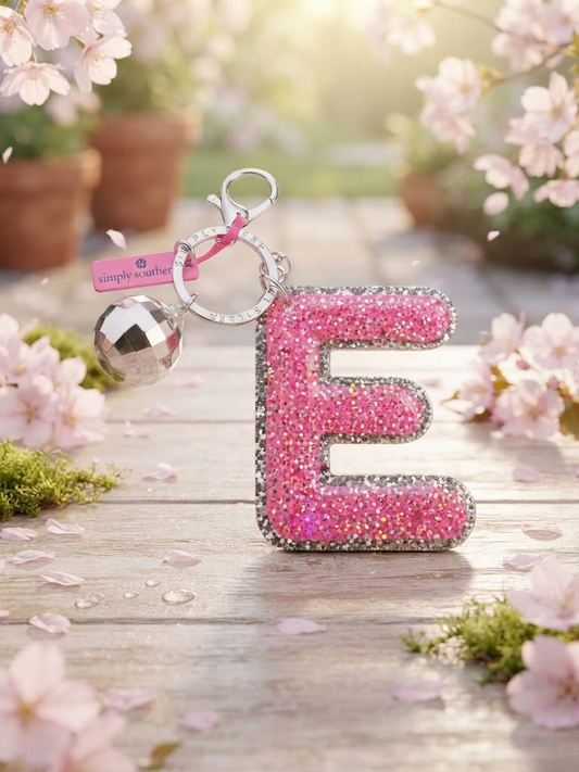 Simply Southern Sparkle Initial Keychain