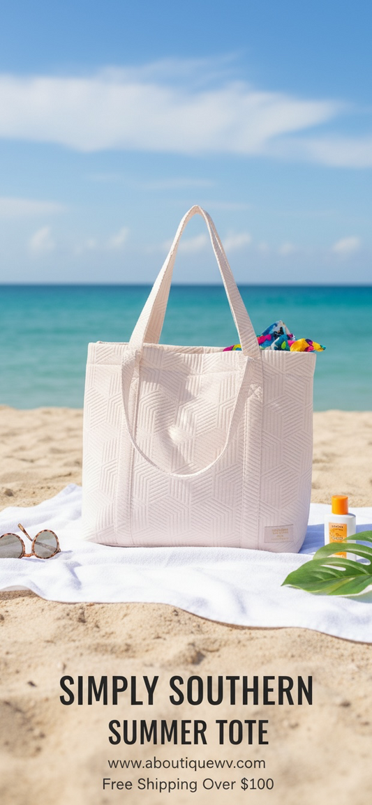 SIMPLY SOUTHERN TRY TOTE IVORY