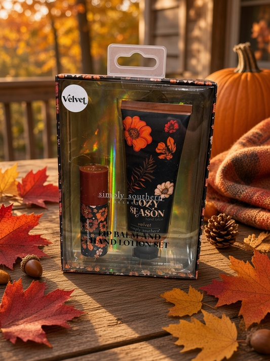 Simply Southern Lip Balm & Hand Lotion Set – Velvet or Camellia