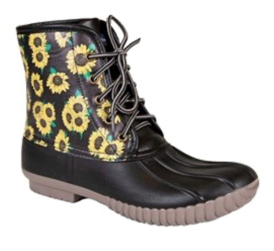 SUNFLOWER DUCK BOOTS